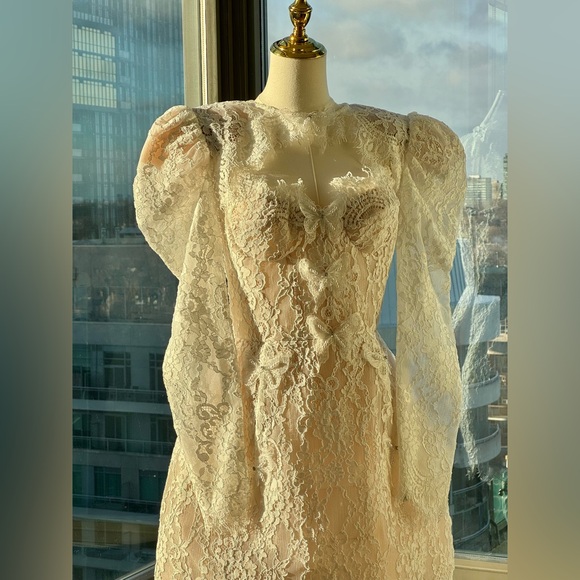 BRONX & BANCO Colette Blanc Lace Bolero, White, Sz L / US 8 - Picture 15 of 15